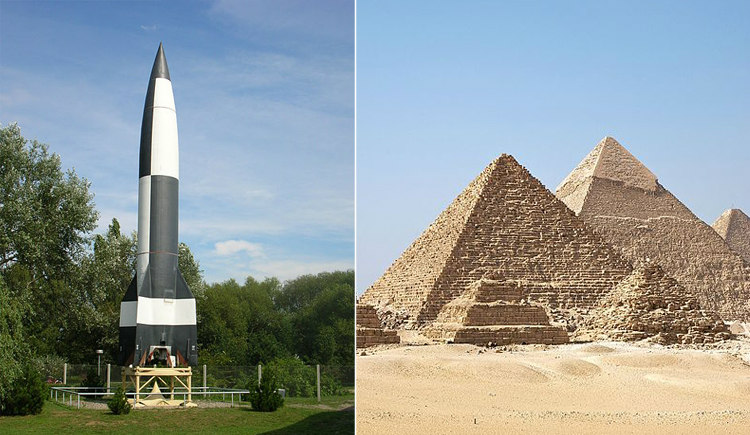 V-2 Rocket and Egyptian Pyramids V-2 Rocket and Egyptian Pyramids